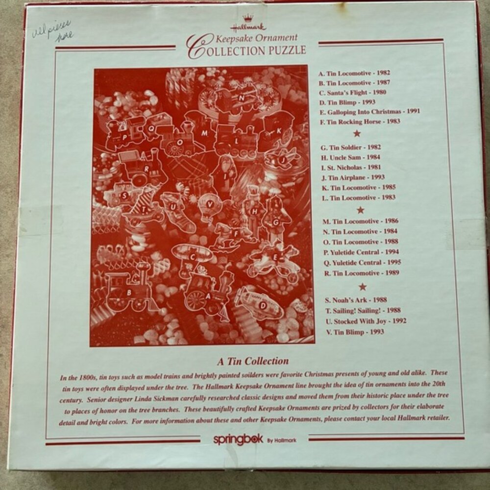 Vintage 1996 Springbok "Tin Treats" Puzzle Plus Series 500 Piece - Picture 5 of 5